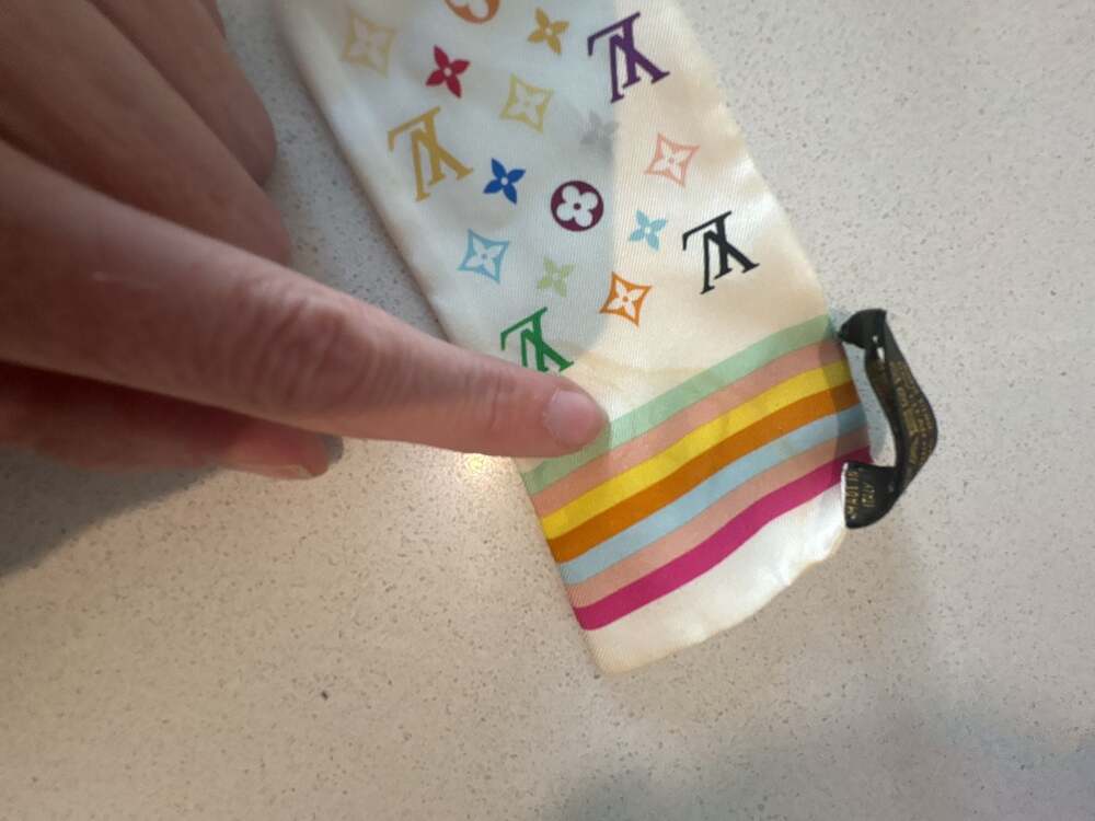 Louis Vuitton x Takashi Murakami Multicolor Monogram Silk Bandeau - Picture 6 of 6